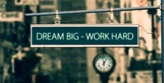 Dream Big Work Hard, Sign On, Quote, Motivation, Word