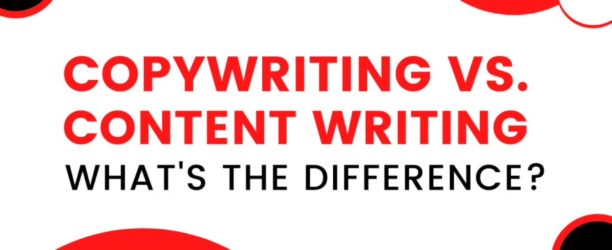 copywriting vs. content writing
